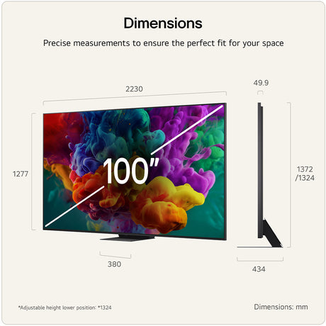 LG 100QNED87B6 100" 4K QNED evo MiniLED AI TV