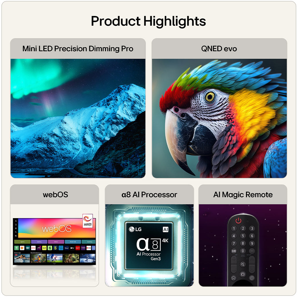 LG 100QNED87B6 100" 4K QNED evo MiniLED AI TV