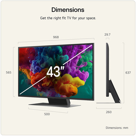 LG 43QNED87B6A 43" 4K QNED evo MiniLED AI TV