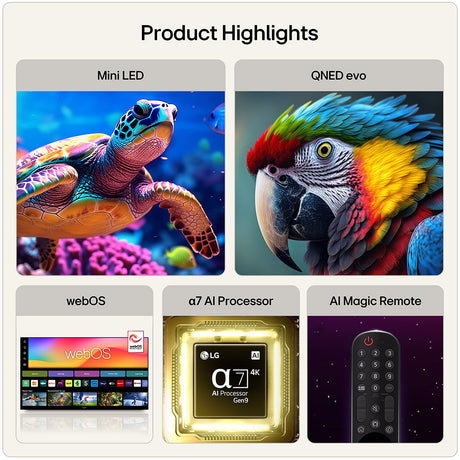 LG 43QNED87B6A 43" 4K QNED evo MiniLED AI TV