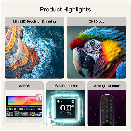 LG 50QNED87B6A 50" 4K QNED evo MiniLED AI TV