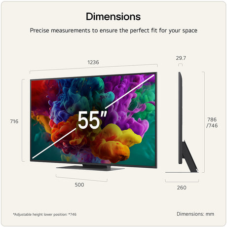 LG 55QNED87B6A 55" 4K QNED evo MiniLED AI TV