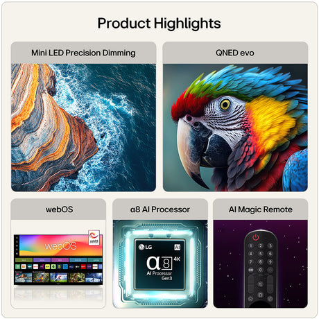 LG 55QNED87B6A 55" 4K QNED evo MiniLED AI TV