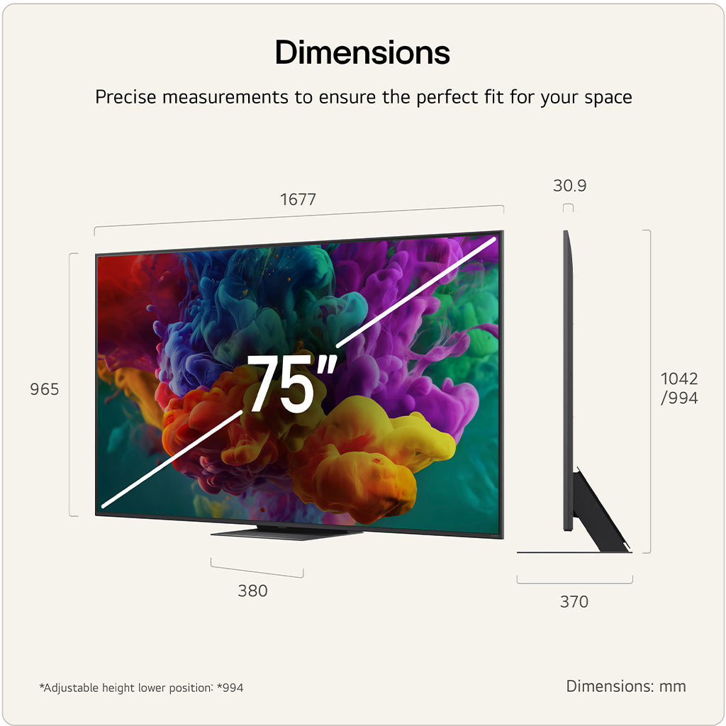 LG 75QNED87B6A 75" 4K QNED evo MiniLED AI TV