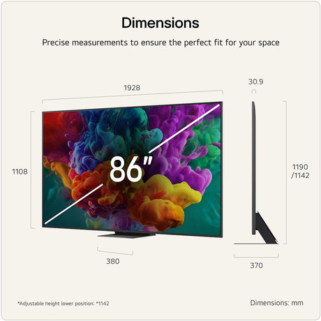 LG 86QNED87B6A 86" 4K QNED evo MiniLED AI TV