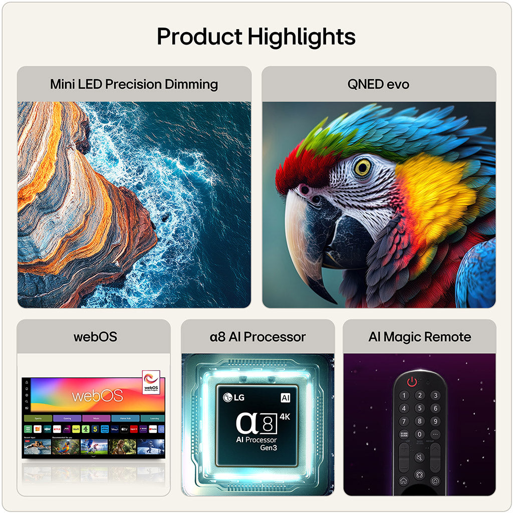 LG 86QNED87B6A 86" 4K QNED evo MiniLED AI TV