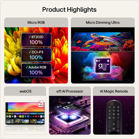 LG 100MRGB96B6 100" 4K Micro RGB evo AI TV