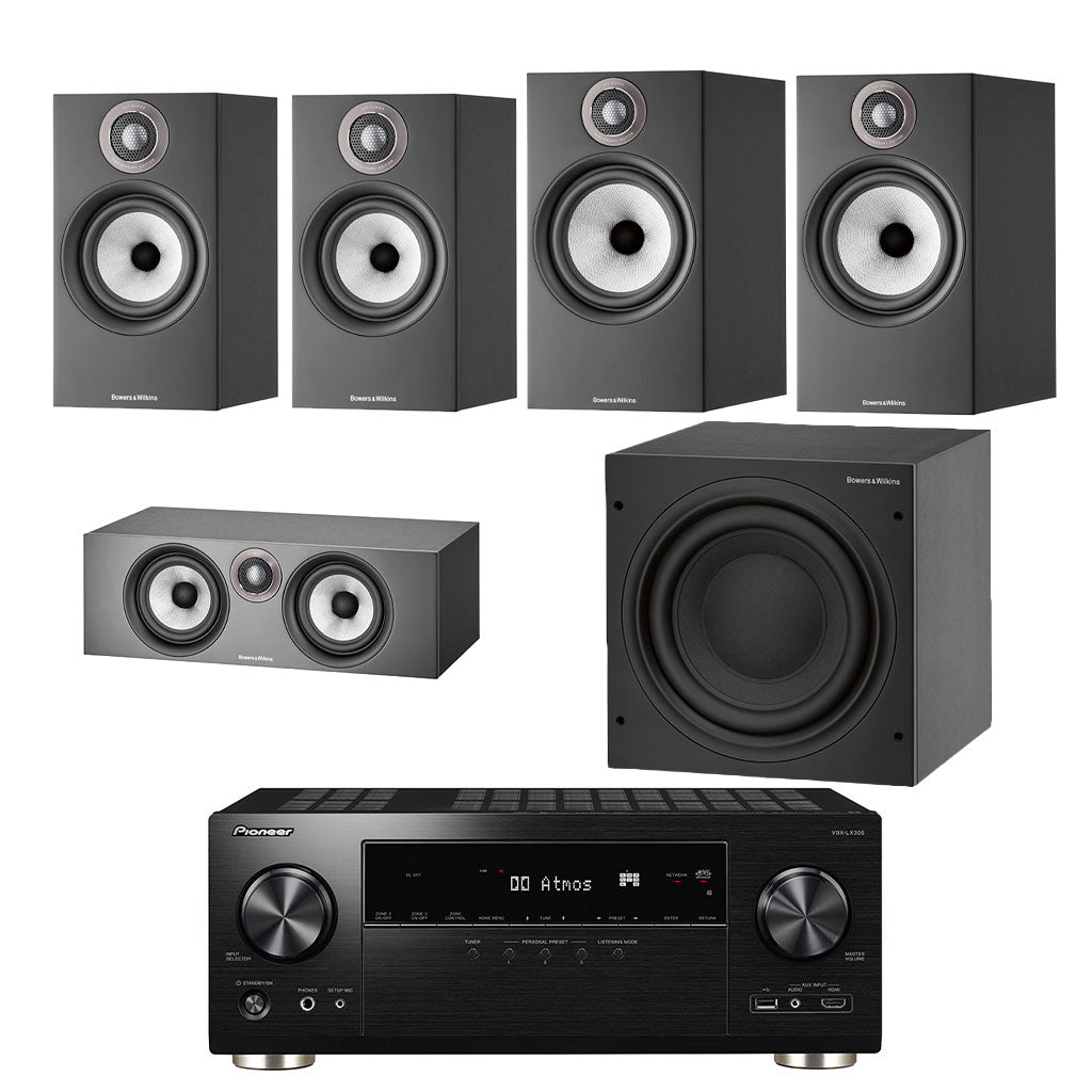 Pioneer-VSX-LX305 - Bowers & Wilkins 606 / 607 S2 5.1 Speaker Package