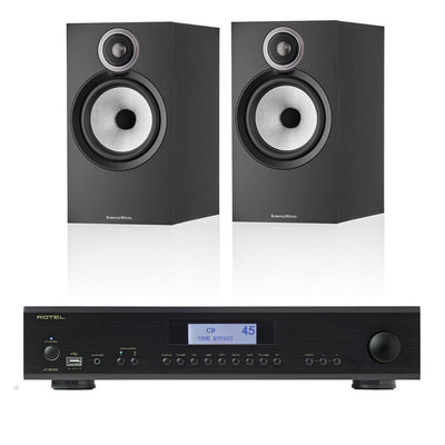 Rotel A12 MKii - B&W 606 S3 Bookshelf Speakers black