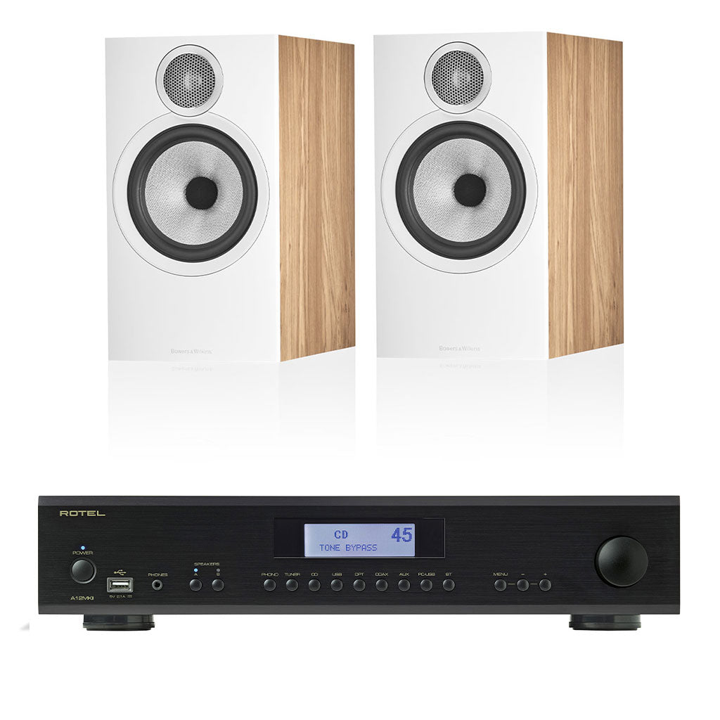 Rotel A12 MKii - B&W 606 S3 Bookshelf Speakers