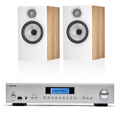 Rotel A12 MKii - B&W 606 S3 Bookshelf Speakers oak