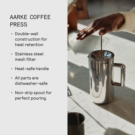 Aarke Stainless steel French coffee press