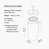 Aarke Stainless steel French coffee press