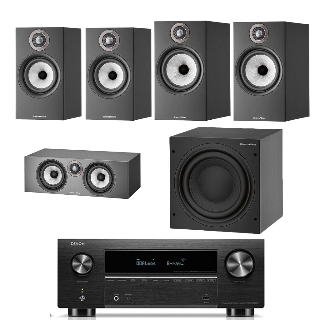 Denon AVC-X3800H - Bowers & Wilkins 606 / 607 S2 5.1 Speaker Package