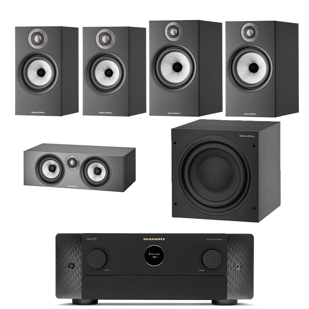 Marantz Cinema 50 - B&W 606 / 607 S2 5.1 Speaker Package