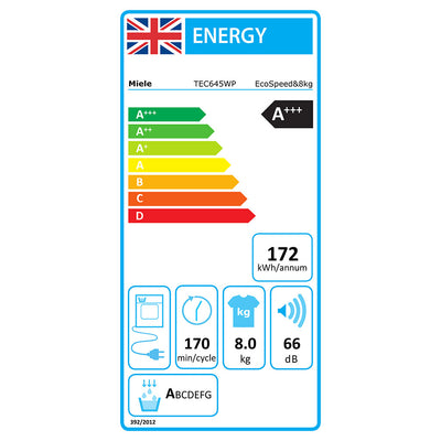 Miele TEC645WP EcoSpeed 8kg Tumble Dryer