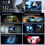 Hisense 100U7STUK 100" ULED Mini LED 4K TV