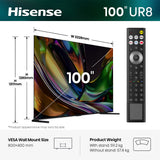 Hisense 100UR8STUK 100" RGB-MiniLED 4K TV