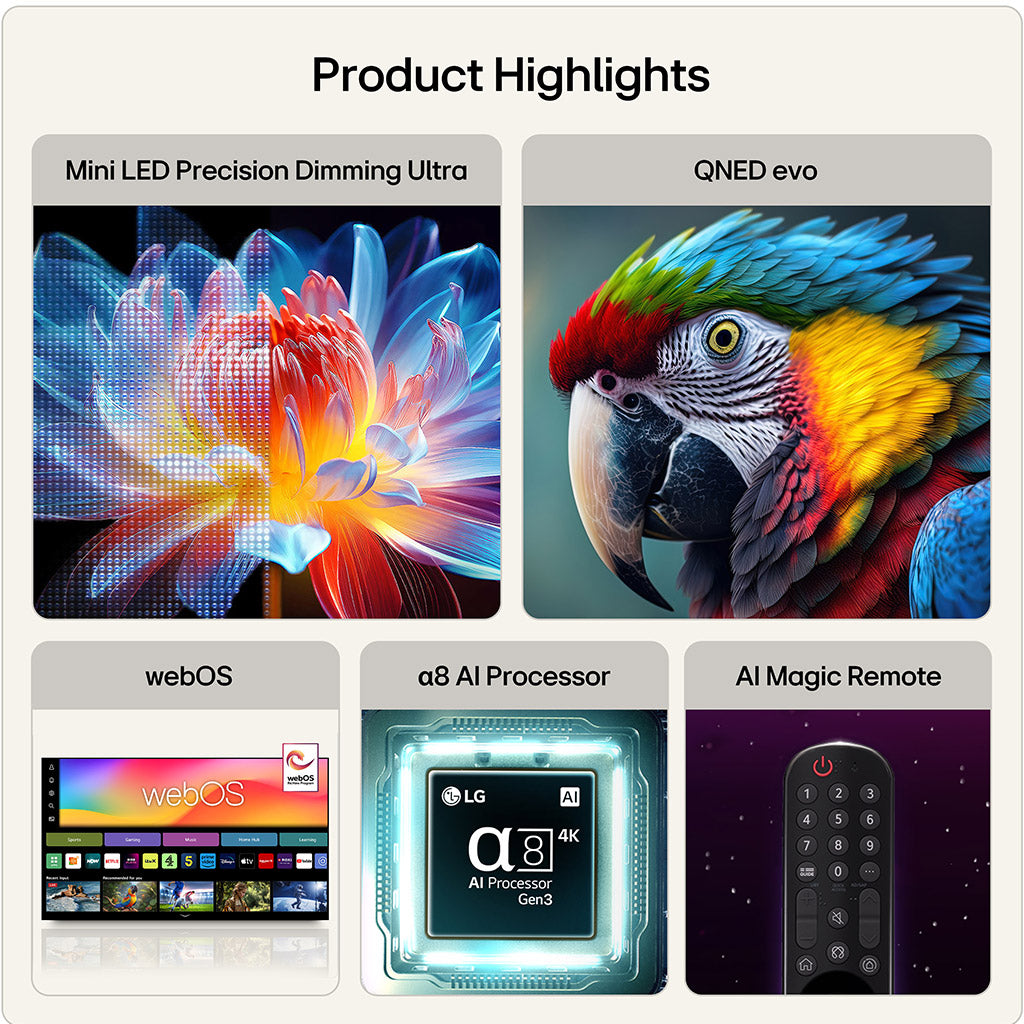 LG 115QNED93B6 115" 4K QNED evo MiniLED AI TV