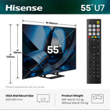 Hisense 55U7STUK 55" ULED Mini LED 4K TV