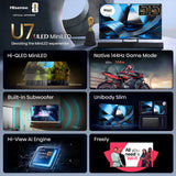 Hisense 55U7STUK 55" ULED Mini LED 4K TV