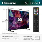 Hisense 65E7STUK PRO 65" Hi-QLED 4K TV