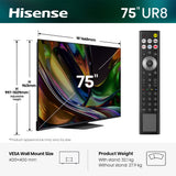 Hisense 75UR8STUK 75" RGB-MiniLED 4K TV