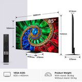 TCL 85RM7L-UK 85" 4K RGB-Mini LED TV