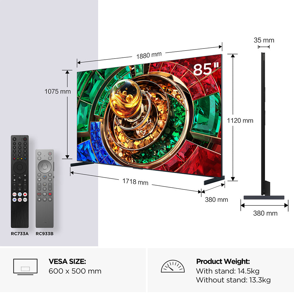 TCL 85RM9L-UK 85" 4K RGB-Mini LED TV