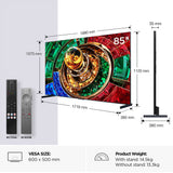 TCL 85RM9L-UK 85" 4K RGB-Mini LED TV