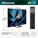 Hisense 85U7STUK 85" ULED Mini LED 4K TV