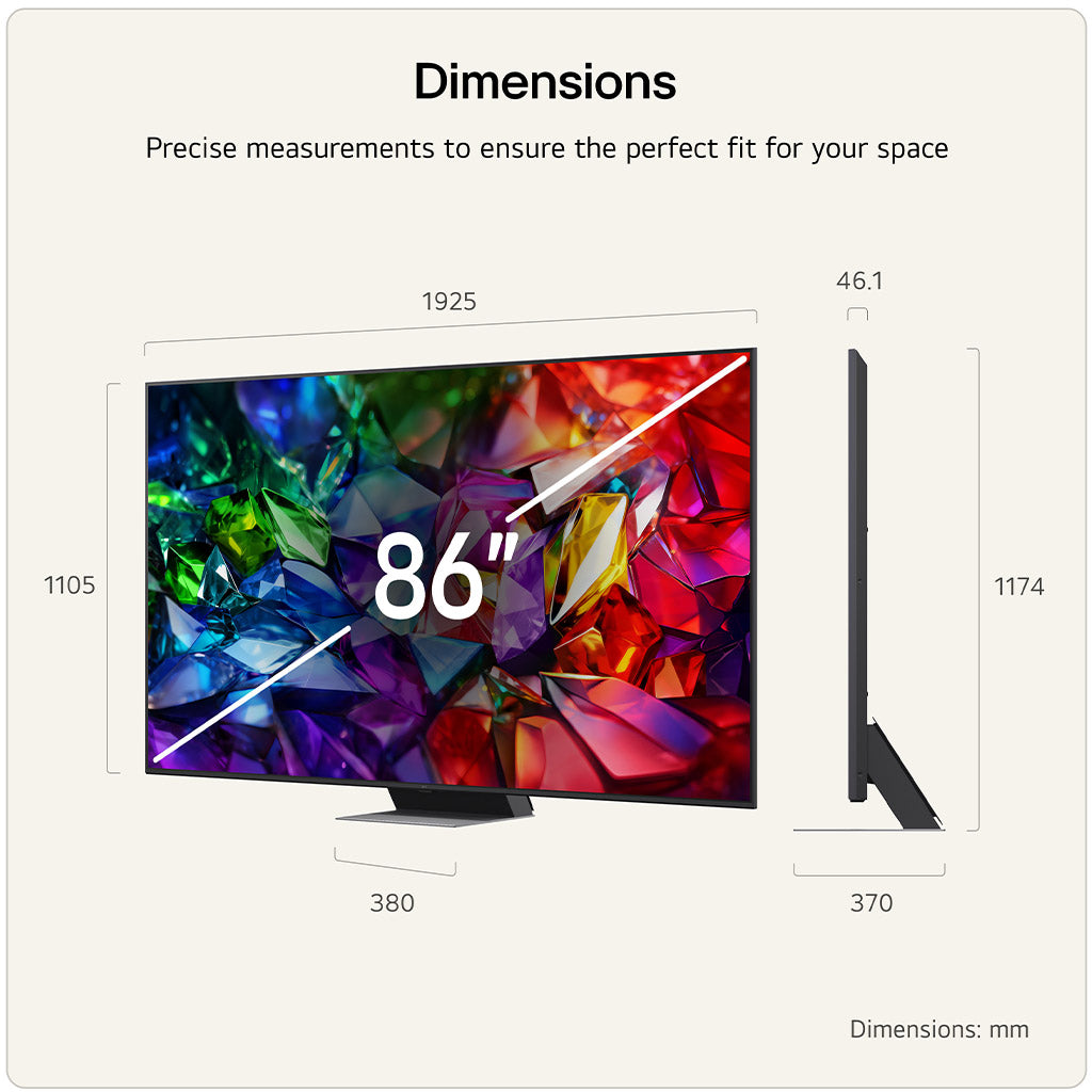 LG 86MRGB96B6B 86" 4K Micro RGB evo AI TV