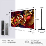 TCL 98C8L-UK 98" 4K SQD-Mini LED TV