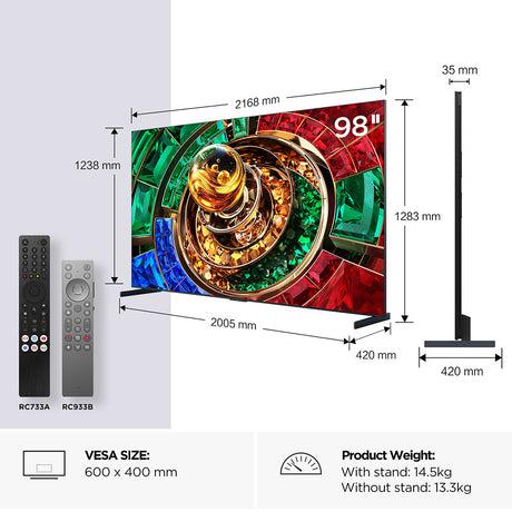 TCL 98RM9L-UK 98" 4K RGB-Mini LED TV