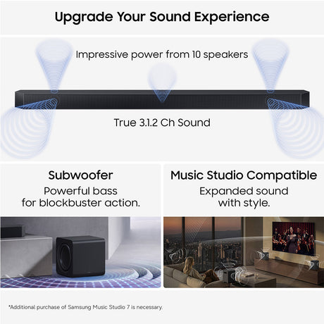 Samsung HW-Q600H 3.1.2 Ch Soundbar with Subwoofer
