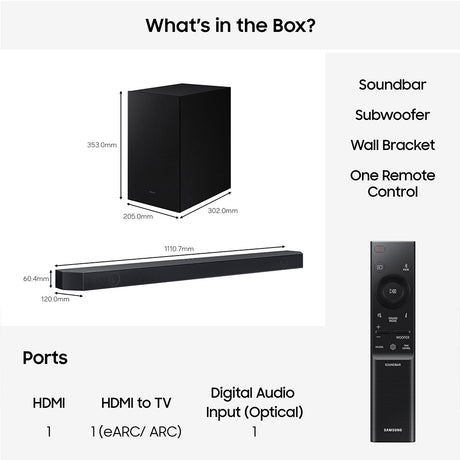 Samsung HW-Q600H 3.1.2 Ch Soundbar with Subwoofer