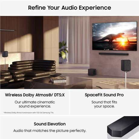 Samsung HW-Q990H 11.1.4Ch Soundbar with Subwoofer and Rear Speakers