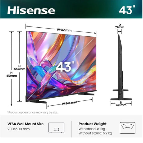 Hisense 43Q7STUK 43" Hi-QLED 4K Smart TV
