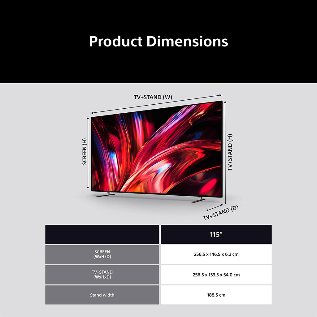 Sony BRAVIA 9 II K115XR95M2B 115" True RGB 4K LED TV