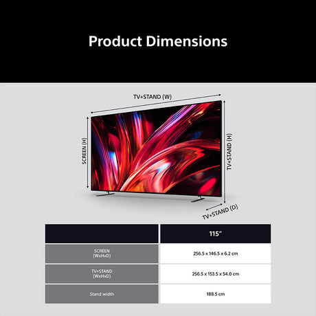 Sony BRAVIA 9 II K115XR95M2B 115" True RGB 4K LED TV