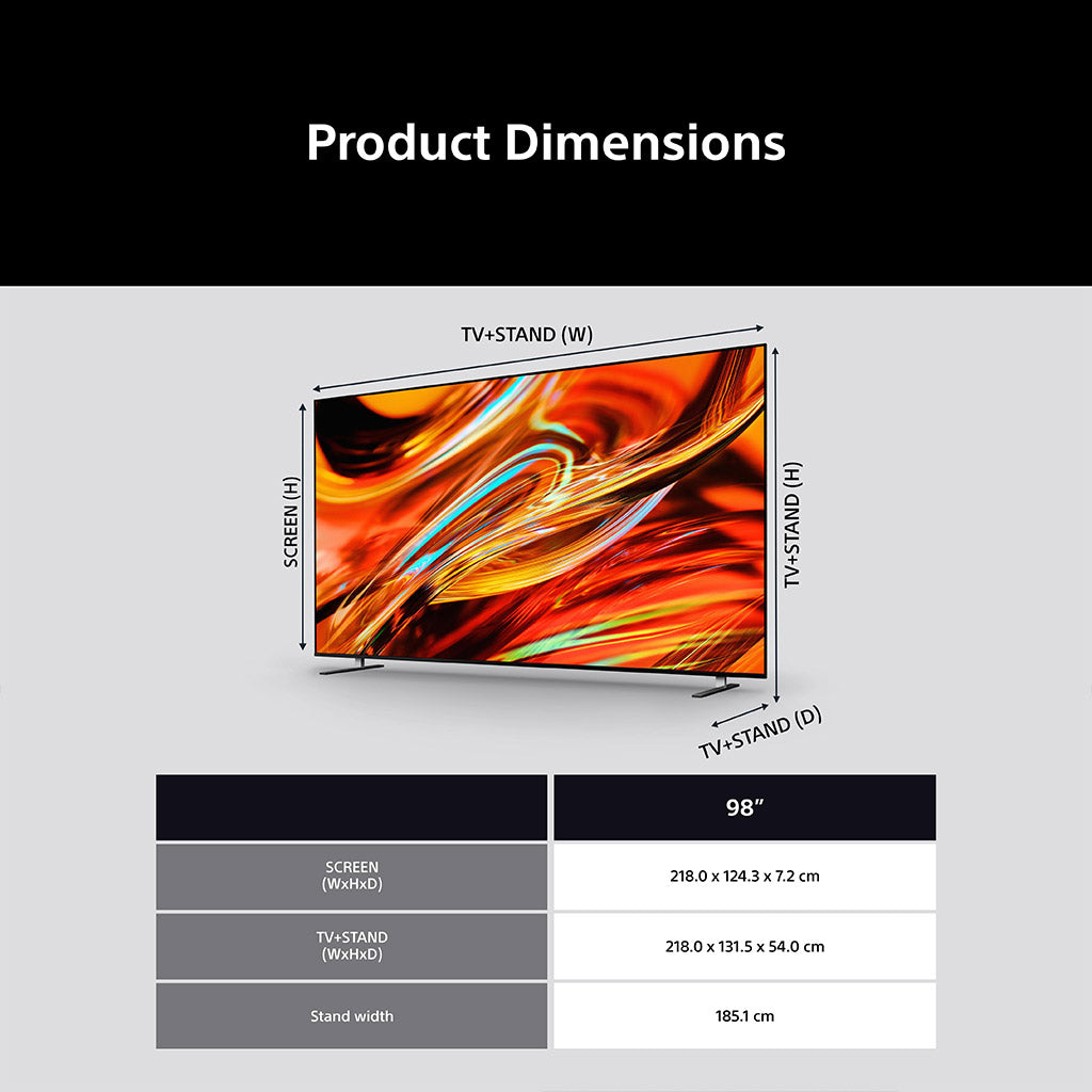 Sony BRAVIA 7 II K98XR75M2PB 98" True RGB 4K LED TV
