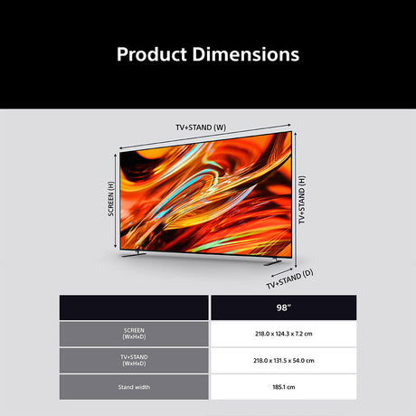 Sony BRAVIA 7 II K98XR75M2PB 98" True RGB 4K LED TV