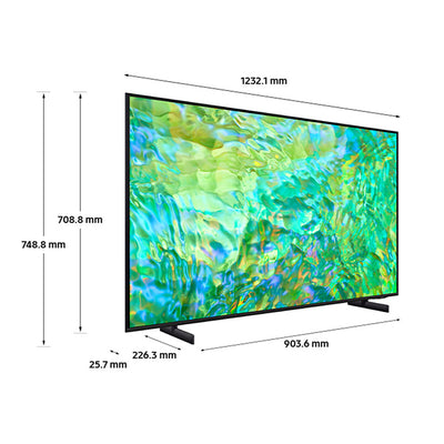 UE55CU8000 dimensions