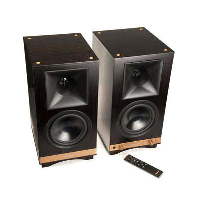 Klipsch Heritage The Sixes Wireless Active Bluetooth Speakers in ebony with remote