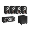 Dali Spektor 1 5.1 Speaker Package with C-8 D Subwoofer in black ash