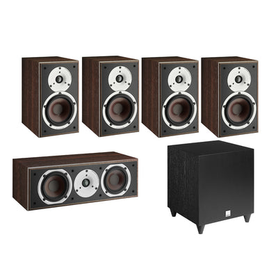 Dali Spektor 2 5.1 Speaker Package with C-8 D Subwoofer in walnut