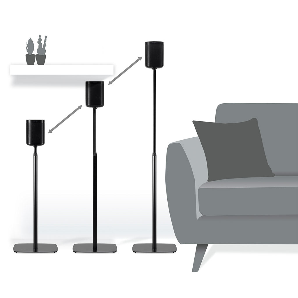 Flexson Adjustable Floor Stands for Sonos One (PAIR) – SpatialOnline