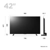 LG OLED42C34LA 42" 4K OLED evo TV