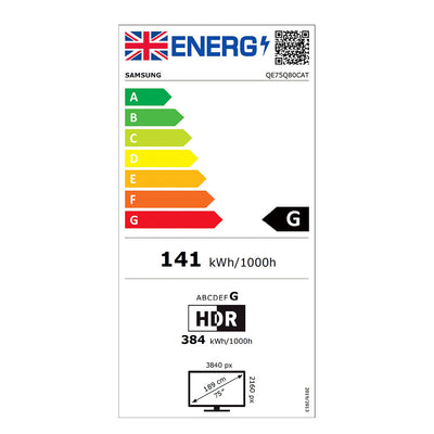 Samsung QE75Q80CATXXU energy usage