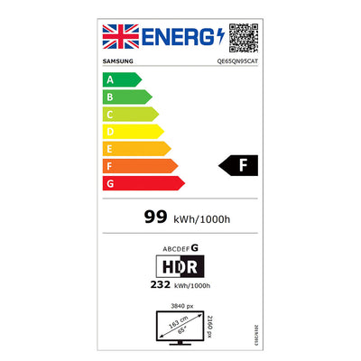 Samsung 2023 Neo QLED QE65QN95CATXXU 65" 4K TV ENERGY LABEL